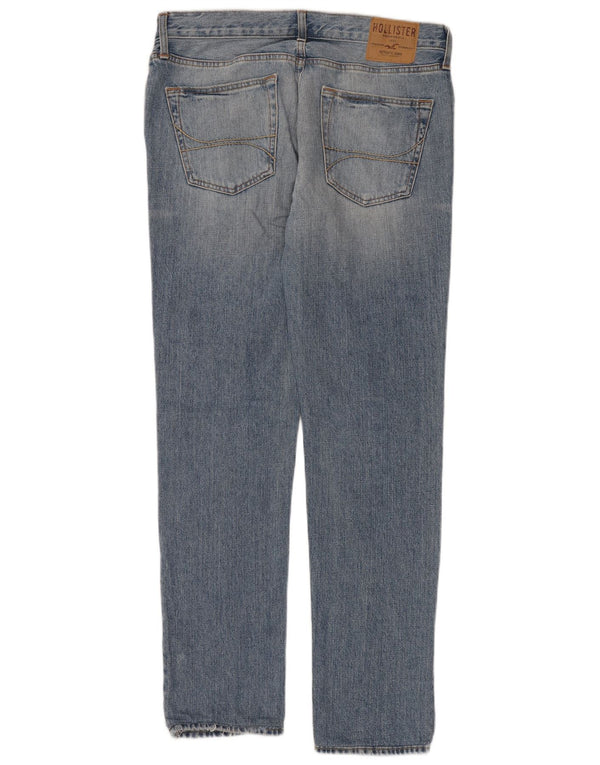 HOLLISTER Mens Straight Jeans W34 L34 Blue Cotton