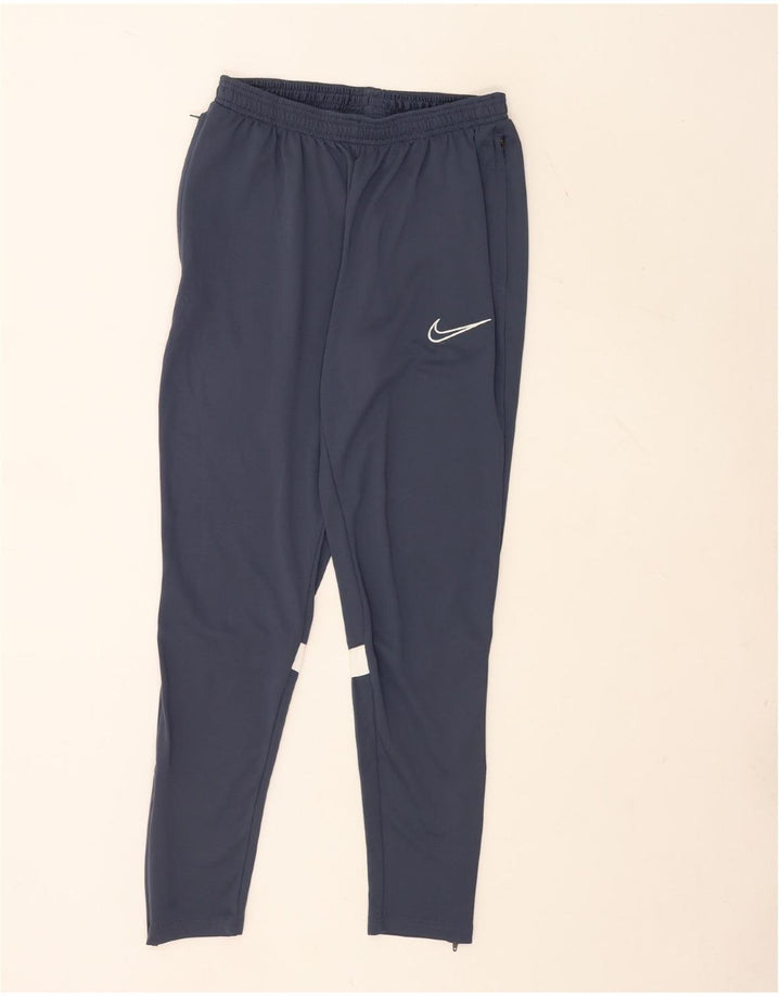Nike Mens Tracksuit Trousers Medium  Navy Blue Colourblock Polyester Sports