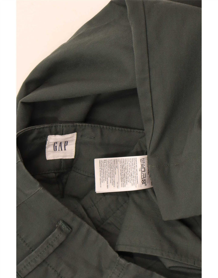 Gap Womens Pegged Cropped Trousers W27 L24 Green Cotton