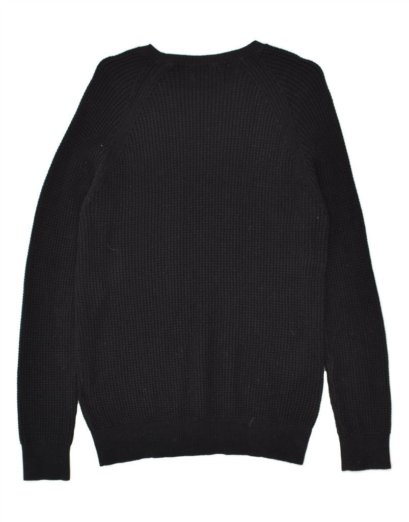 REISS Mens Crew Neck Jumper Sweater Small Black Cotton | Vintage Reiss | Thrift | Second-Hand Reiss | Used Clothing | Messina Hembry 