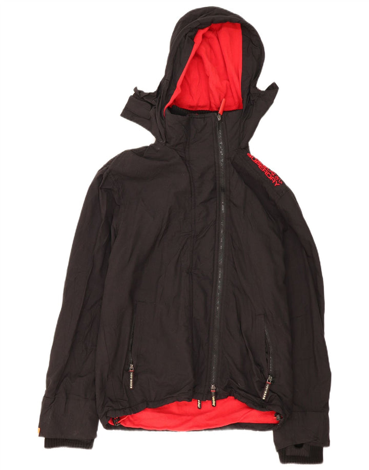 Superdry Mens Windcheater Graphic Windbreaker Jacket UK 38 Medium Black