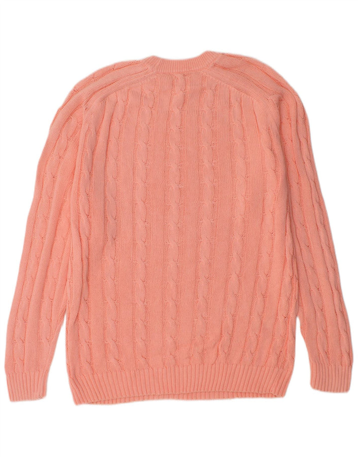 Vintage Mens Crew Neck Jumper Sweater Large Pink