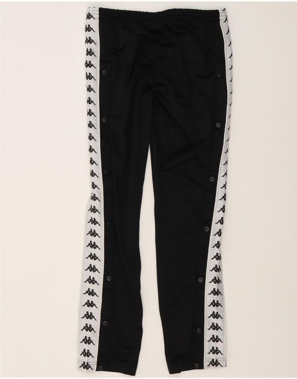 Kappa Womens Graphic Tracksuit Trousers UK 6 XS Black Colourblock Polyester