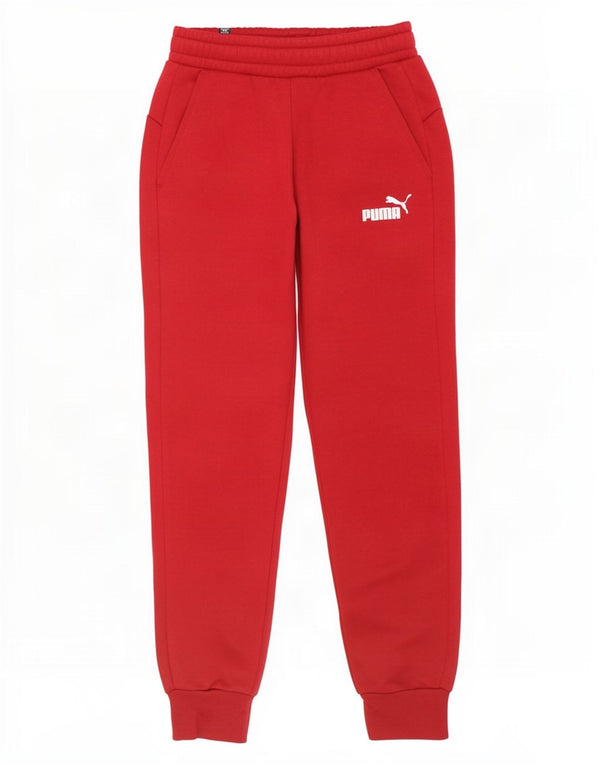 Puma Mens Tracksuit Trousers Joggers Small Burgundy Cotton