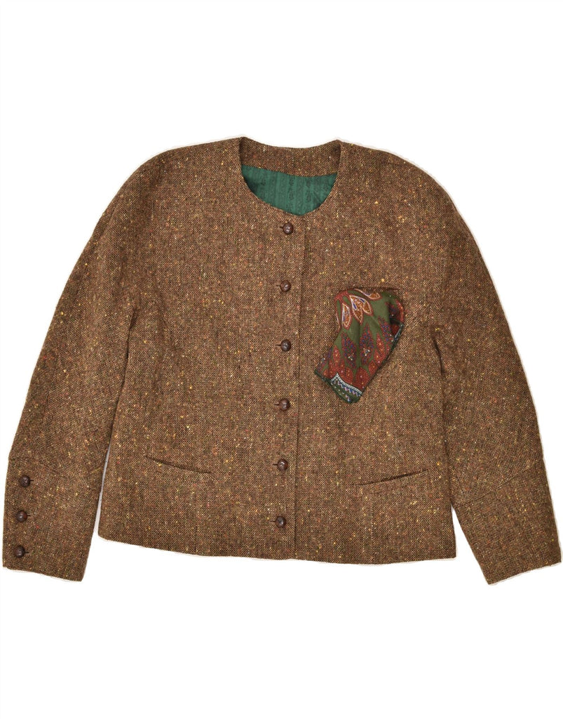 BETTY BARCLAY Womens 6 Button Blazer Jacket IT 42 Medium Brown Flecked | Vintage Betty Barclay | Thrift | Second-Hand Betty Barclay | Used Clothing | Messina Hembry 