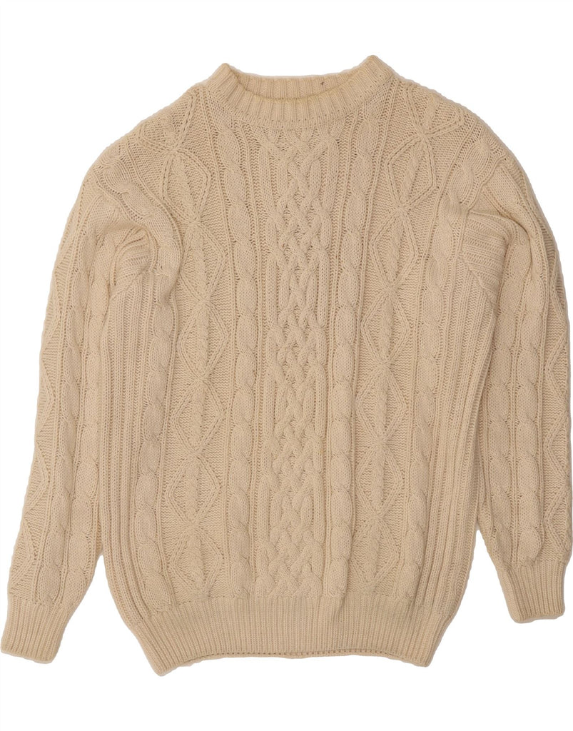 MC NEAL Mens Crew Neck Jumper Sweater XL Off White Cotton Vintage MC Neal and Second-Hand MC Neal from Messina Hembry 