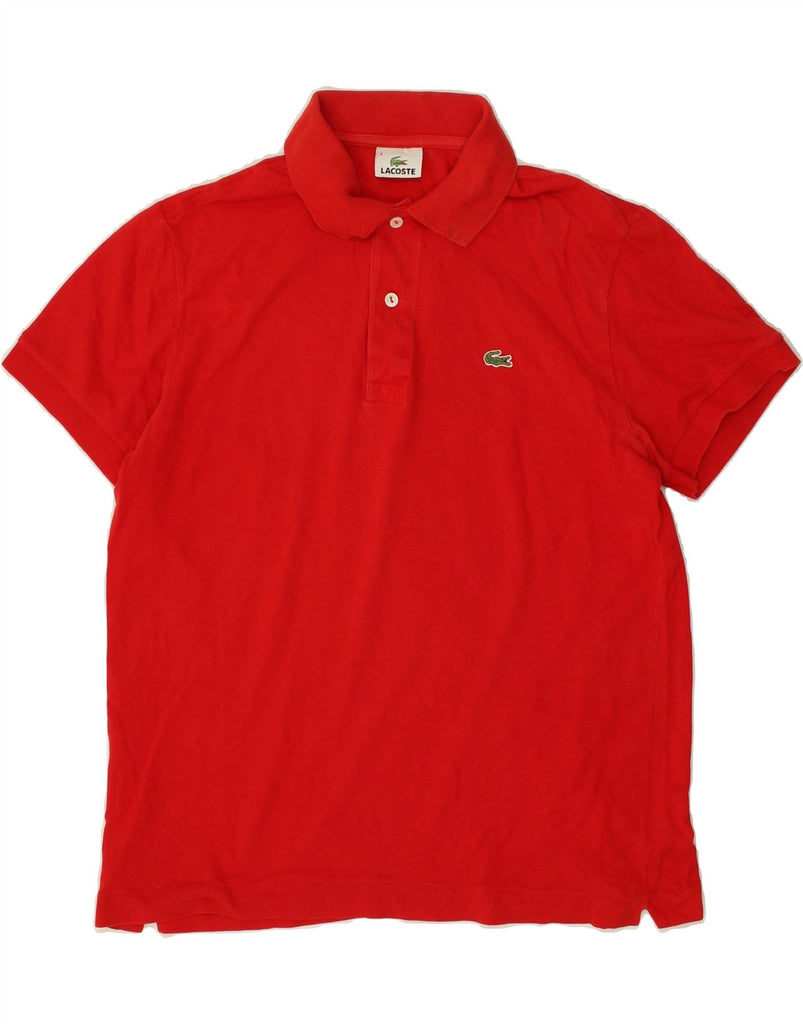 LACOSTE Mens Polo Shirt Size 4 Medium Red Cotton | Vintage Lacoste | Thrift | Second-Hand Lacoste | Used Clothing | Messina Hembry 