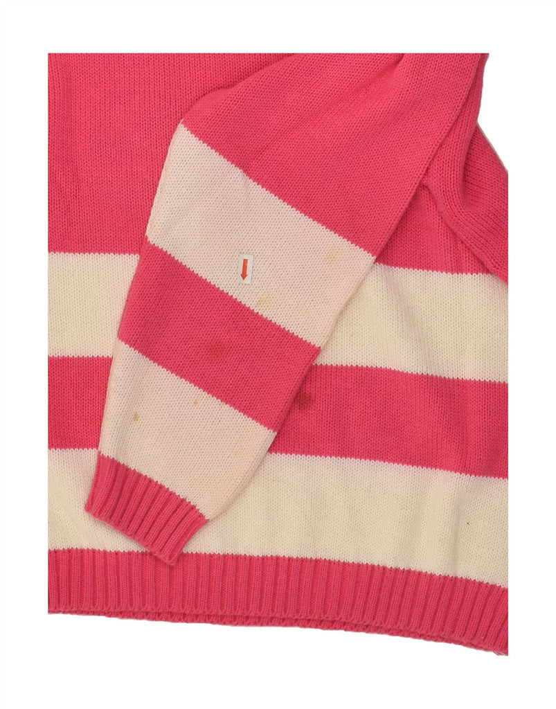 VINTAGE Womens Oversized Graphic Crew Neck Jumper Sweater UK 10 Small Pink | Vintage Vintage | Thrift | Second-Hand Vintage | Used Clothing | Messina Hembry 