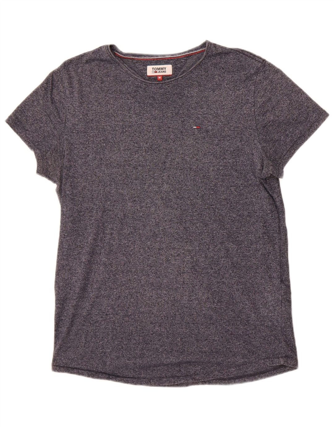 Tommy Hilfiger Mens T-Shirt Top Medium Navy Blue Flecked Cotton