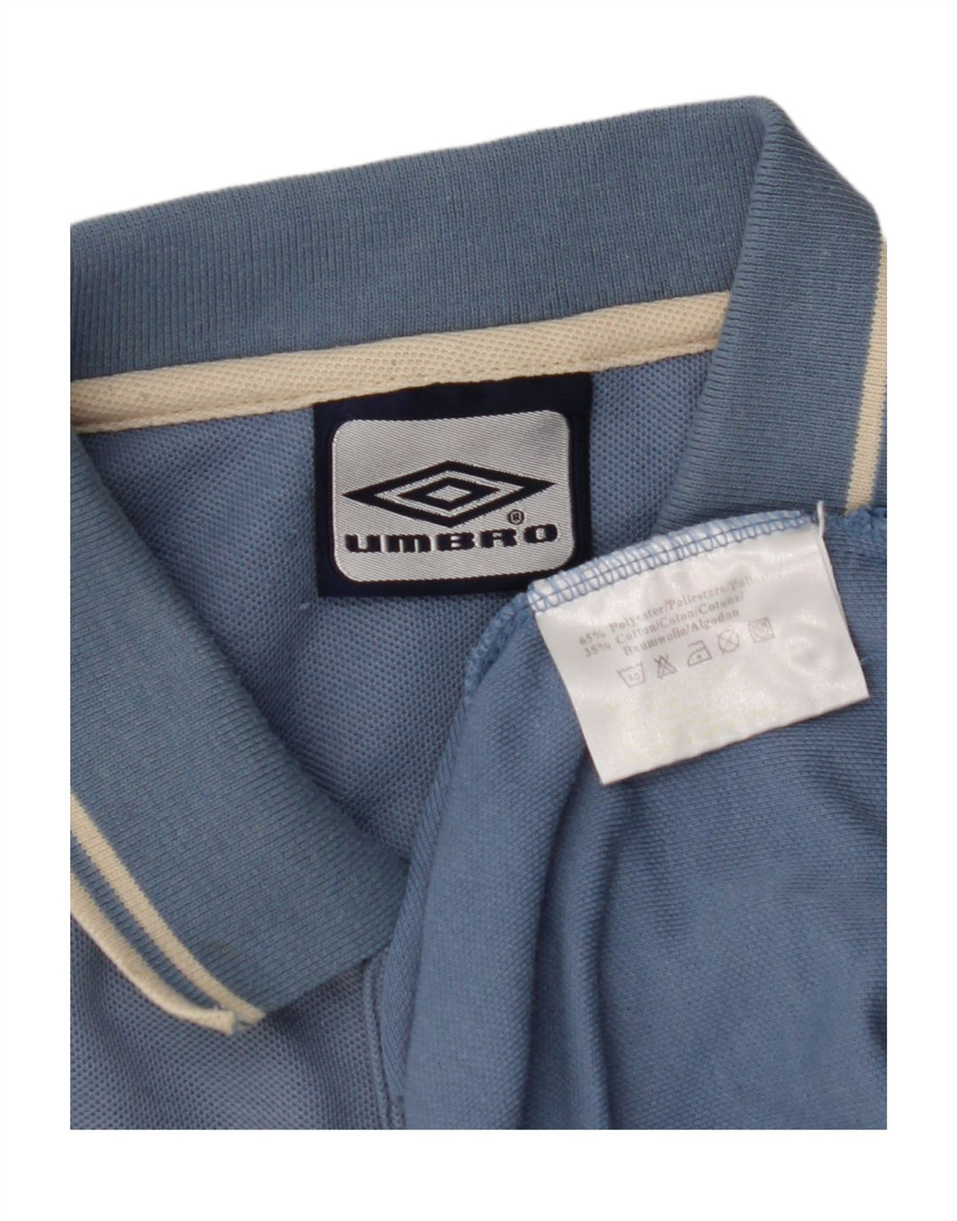 Umbro Mens Polo Shirt UK 44/46 XL Blue Polyester