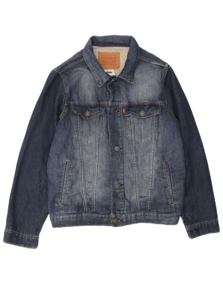 Levi's Boys Denim Jacket 12-13 Years Large Blue Cotton
