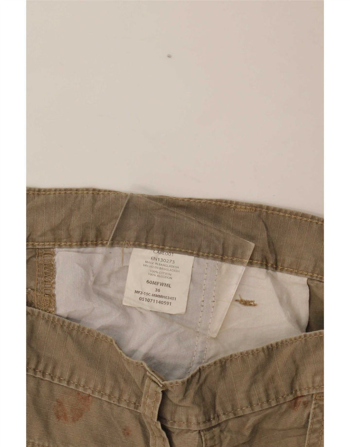 Wrangler Mens Cargo Shorts W36 Large Khaki Cotton