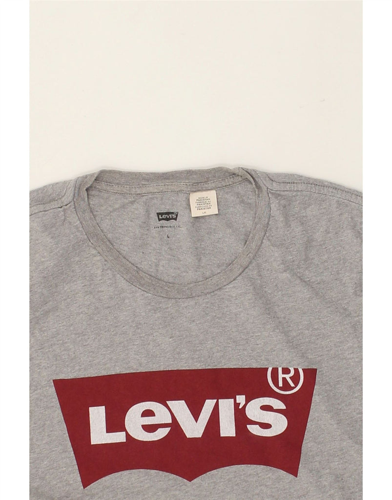 LEVI'S Mens Graphic T-Shirt Top Large Grey Cotton | Vintage Levi's | Thrift | Second-Hand Levi's | Used Clothing | Messina Hembry 