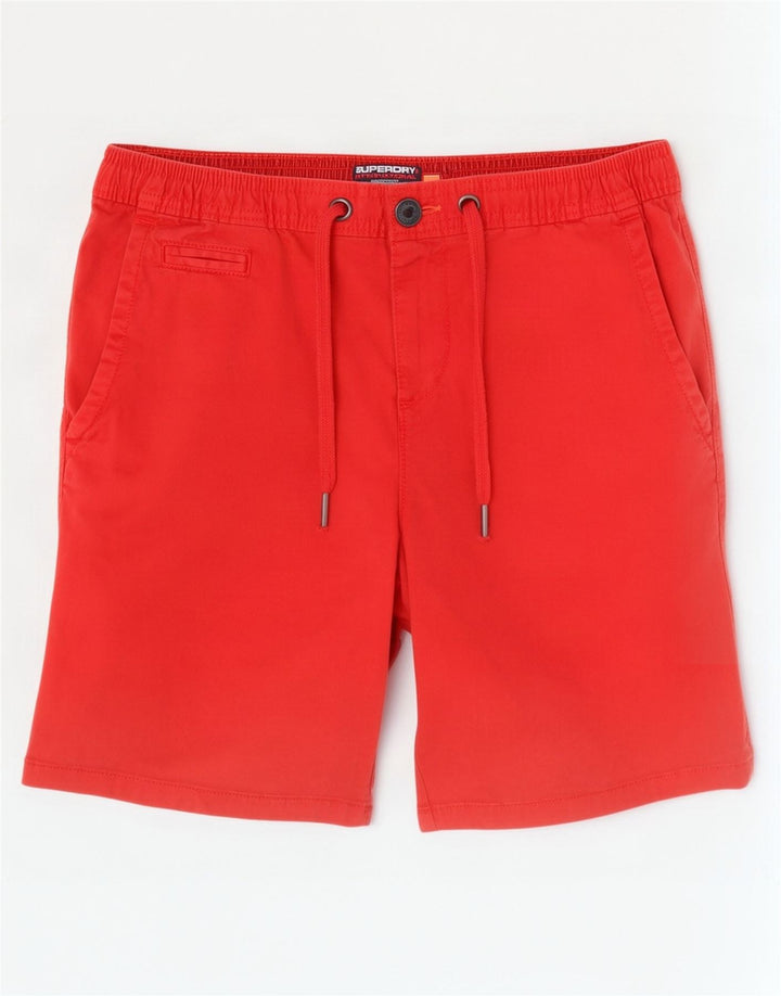 Superdry Mens Chino Shorts W33 Medium Red Cotton