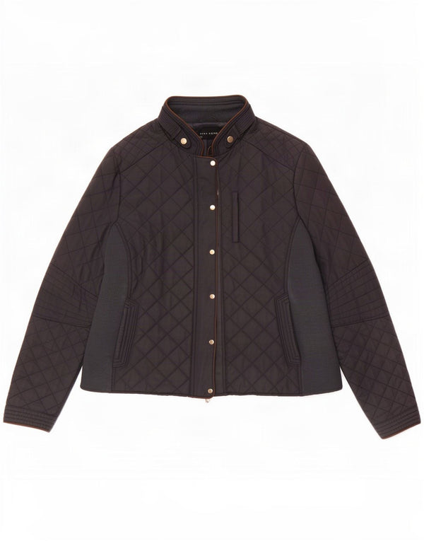 Zara Womens Quilted Jacket UK 18 XL Navy Blue
