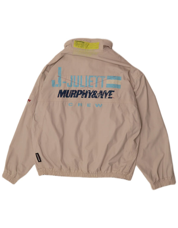 Murphy & Nye Mens Bomber Jacket UK 42 XL Beige Polyamide
