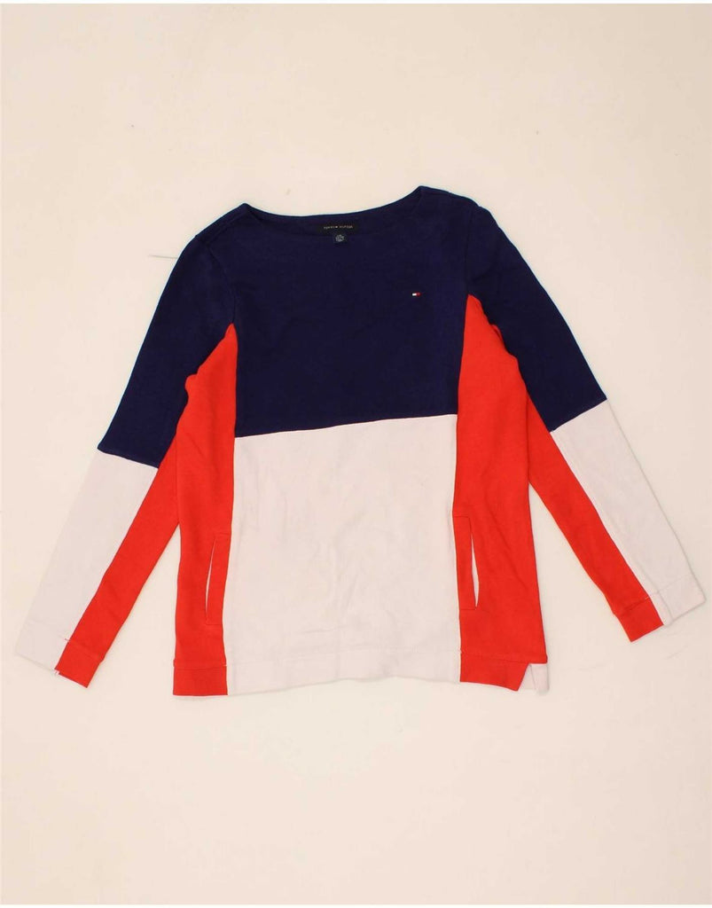 TOMMY HILFIGER Girls Top Long Sleeve 12-13 Years Large Navy Blue Vintage Tommy Hilfiger and Second-Hand Tommy Hilfiger from Messina Hembry 