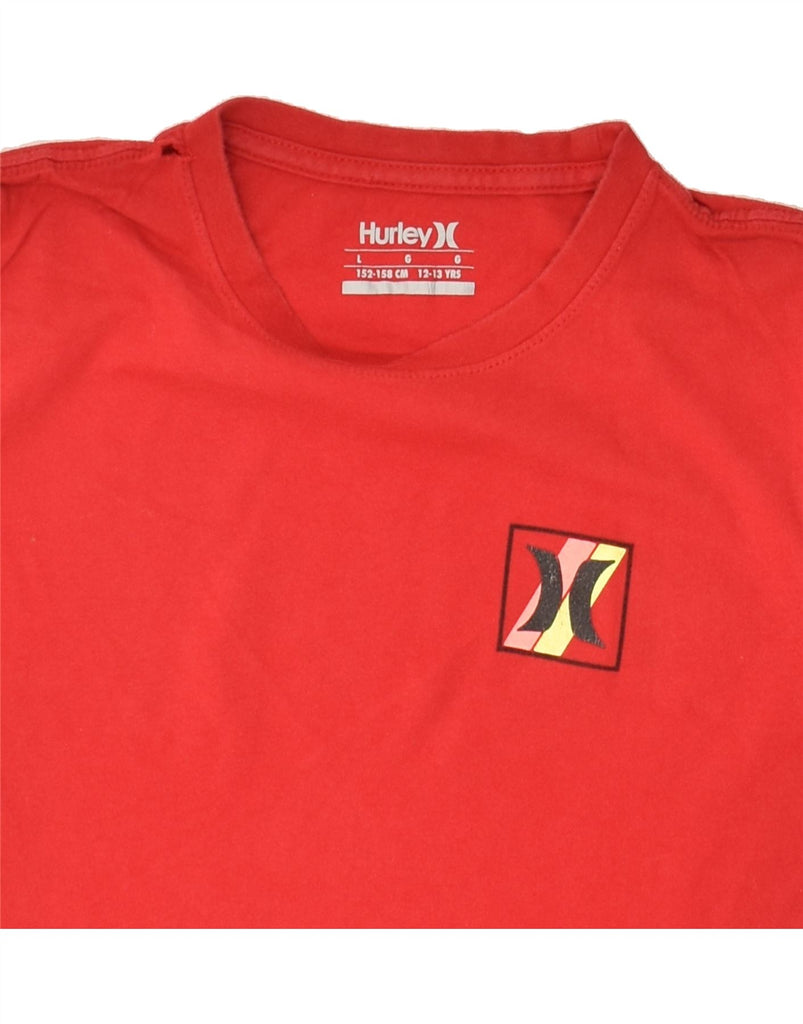 HURLEY Boys Graphic T-Shirt Top 12-13 Years Large Red Cotton | Vintage Hurley | Thrift | Second-Hand Hurley | Used Clothing | Messina Hembry 