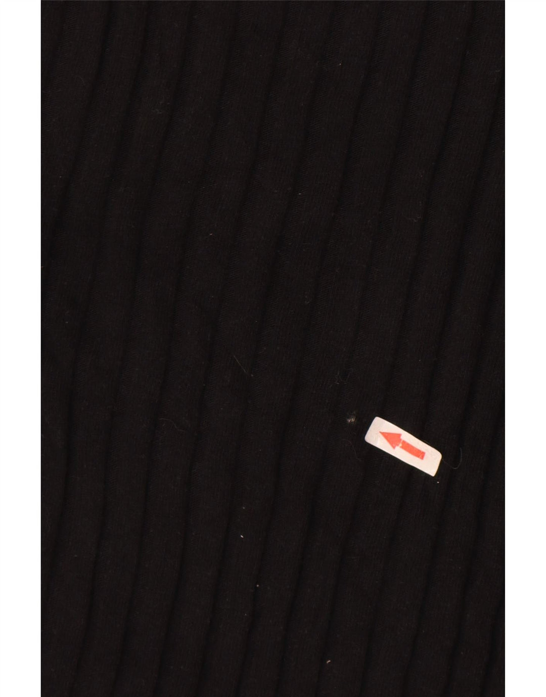 Zara Womens Crop Top Long Sleeve UK 14 Large Black Cotton
