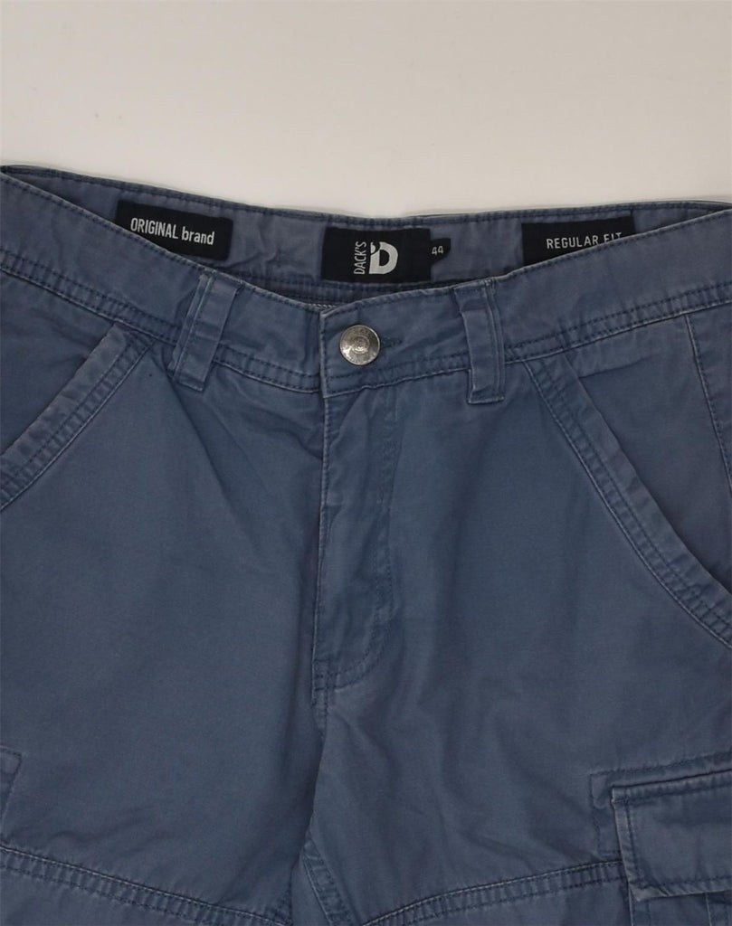 DACK'S Mens Regular Fit Cargo Shorts IT 44 XS W28 Navy Blue Cotton | Vintage Dack's | Thrift | Second-Hand Dack's | Used Clothing | Messina Hembry 