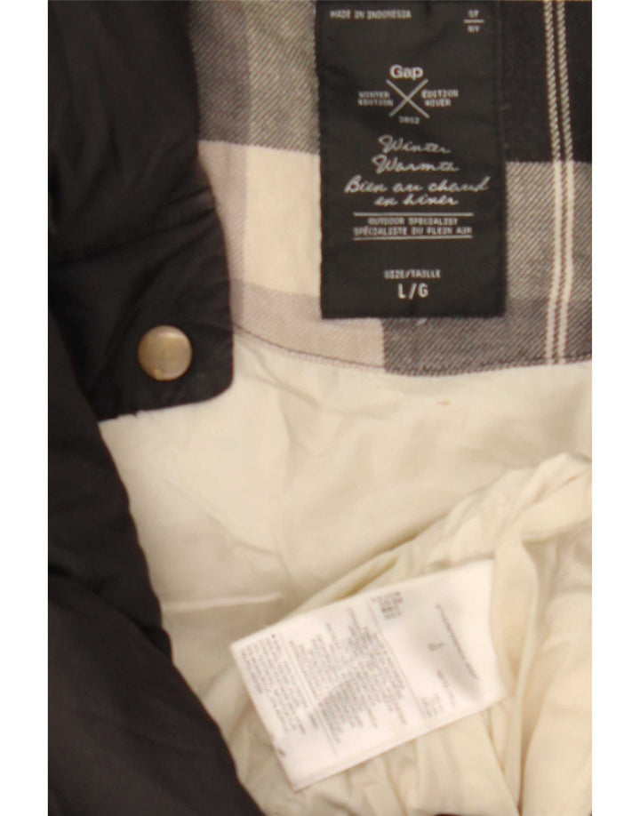 Gap Womens Padded Gilet UK 16 Large Black Polyester