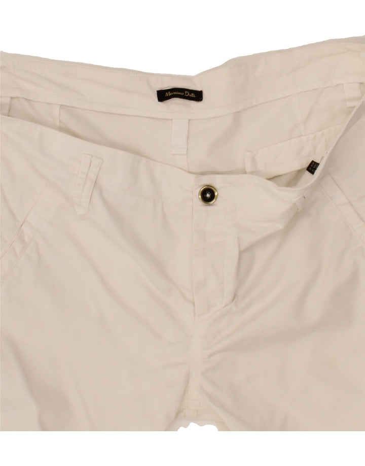 MASSIMO DUTTI Womens Slim Chino Trousers EU 42 Large W34 L28 White Vintage Massimo Dutti and Second-Hand Massimo Dutti from Messina Hembry 
