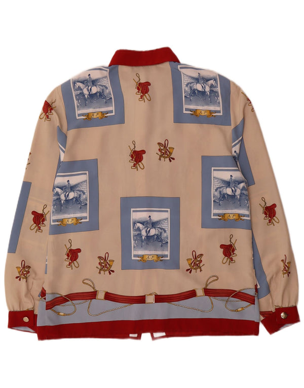 Alba Fornari Womens Graphic Shirt Blouse IT 42 Medium Multicoloured