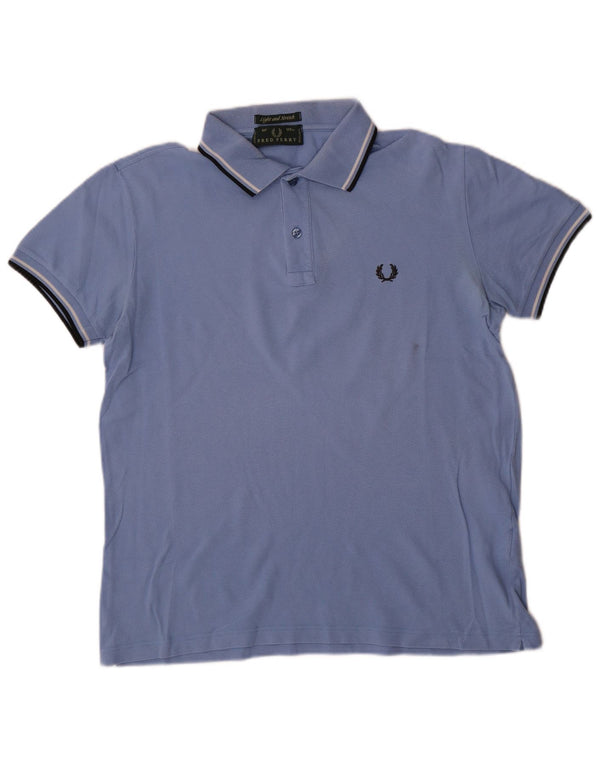 Fred Perry Mens Light and Stretch Polo Shirt Large Blue