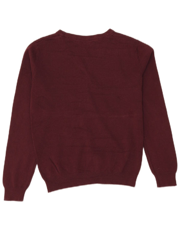 John Lewis Girls Cardigan Sweater 9-10 Years Burgundy Cotton