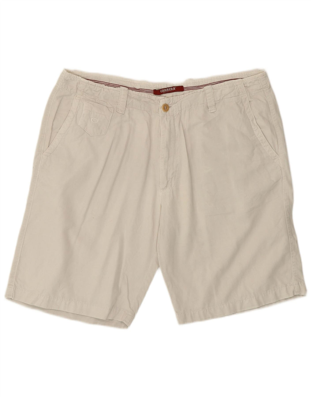 Carrera Mens Chino Shorts IT 54 2XL W38 White Cotton