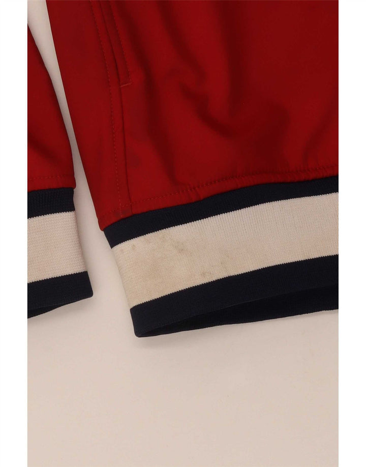 Kappa Mens Graphic Tracksuit Top Jacket Medium Red Colourblock Polyester