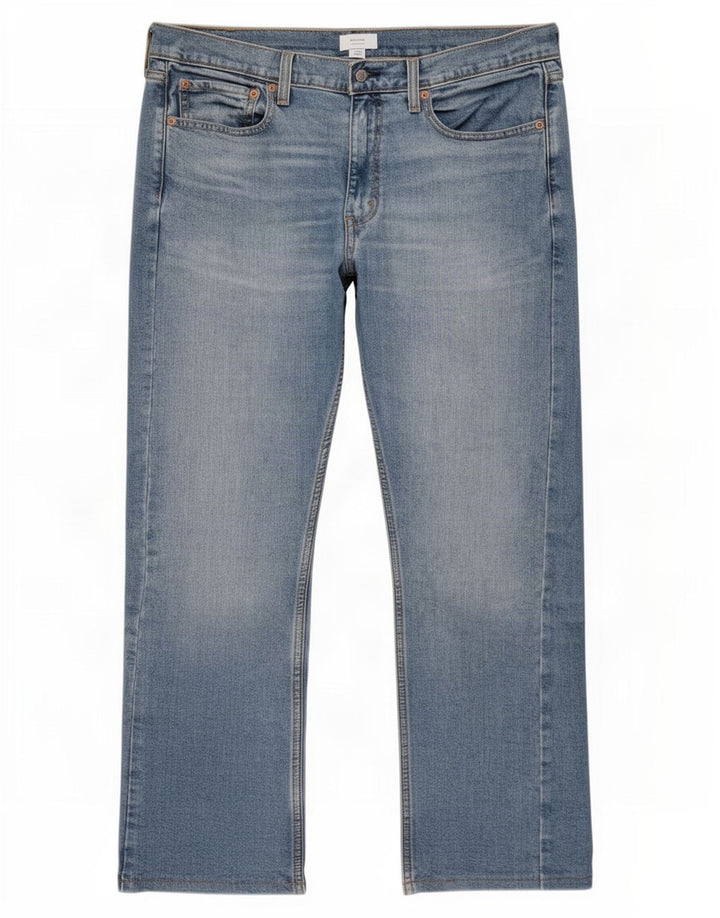 Levi's Mens 513 Slim Straight Jeans W34 L32 Blue Cotton