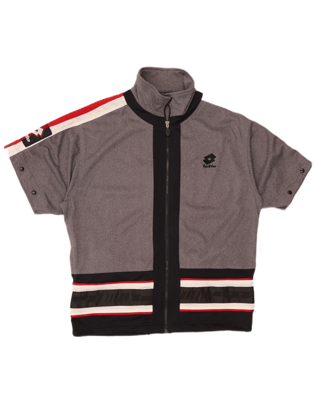 Lotto Mens Graphic Tracksuit Top Jacket Medium Grey Colourblock
