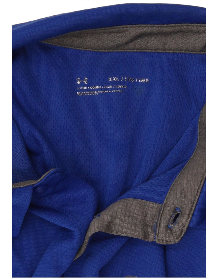 UNDER ARMOUR Mens Polo Shirt 2XL Blue