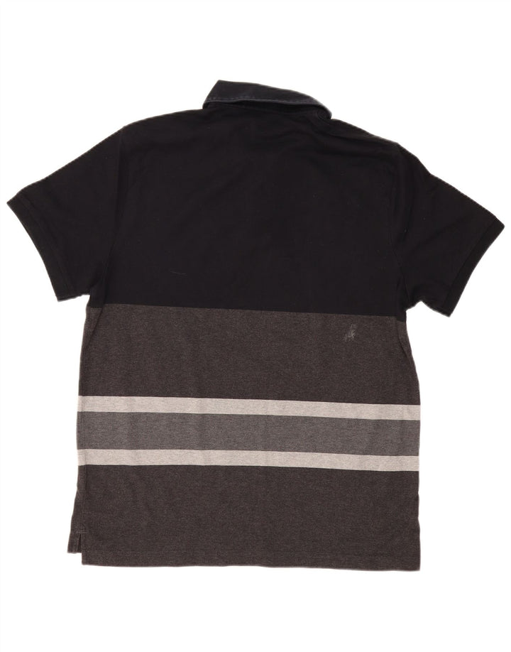 Nike Mens Polo Shirt XL Black Striped Cotton