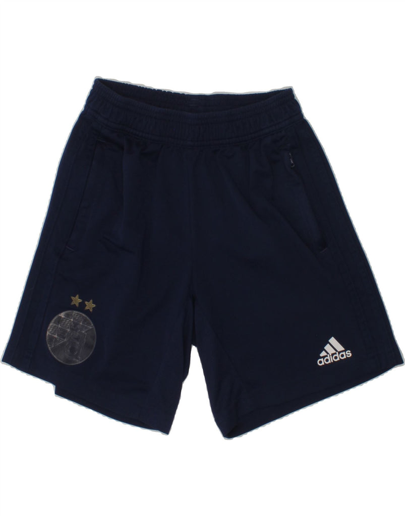 ADIDAS Boys Climacool Graphic Sport Shorts 9-10 Years Navy Blue Polyester | Vintage Adidas | Thrift | Second-Hand Adidas | Used Clothing | Messina Hembry 