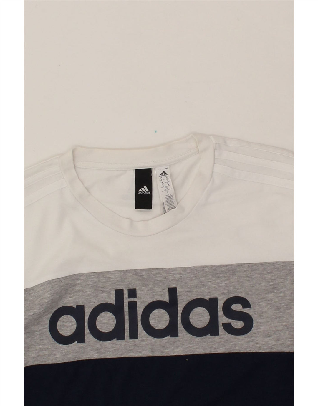 ADIDAS Mens Graphic T-Shirt Top Medium Multicoloured Colourblock Vintage Adidas and Second-Hand Adidas from Messina Hembry 