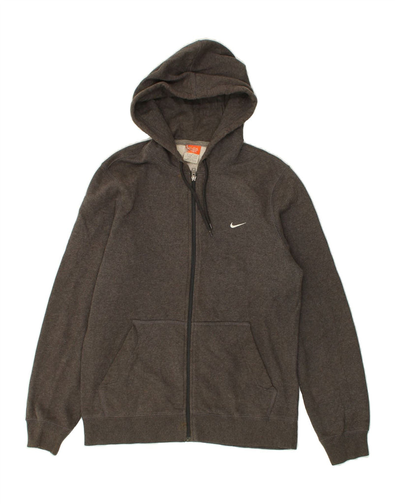 NIKE Mens Zip Hoodie Sweater Medium Grey Cotton | Vintage Nike | Thrift | Second-Hand Nike | Used Clothing | Messina Hembry 