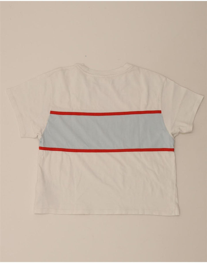 LEVI'S Womens Oversized Graphic T-Shirt Top UK 10 Small White Colourblock Vintage Levi's and Second-Hand Levi's from Messina Hembry 
