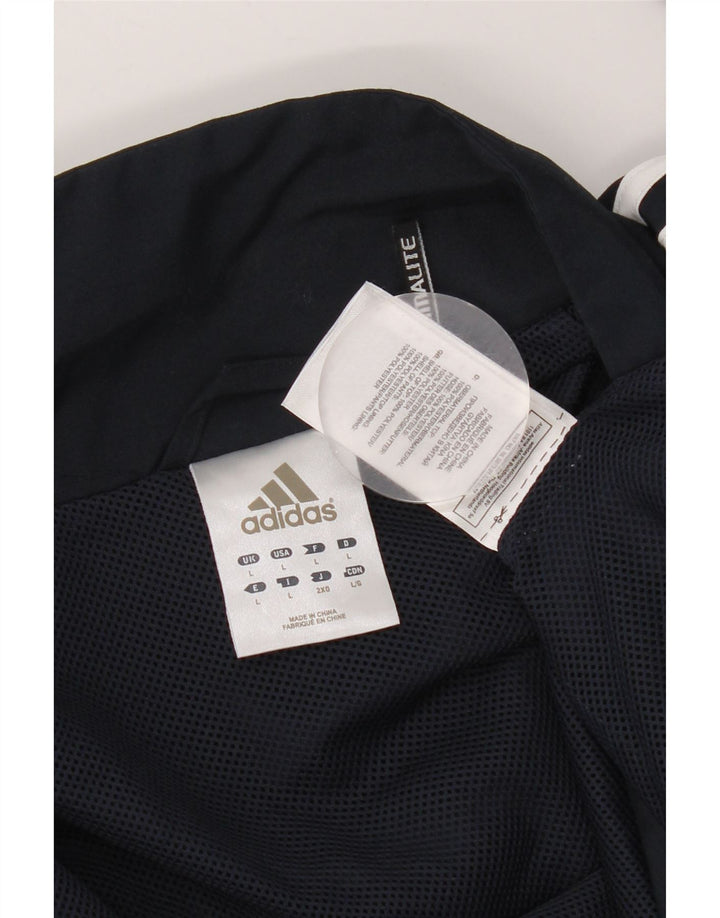 Adidas Mens Climalite Tracksuit Top Jacket Large Navy Blue Colourblock