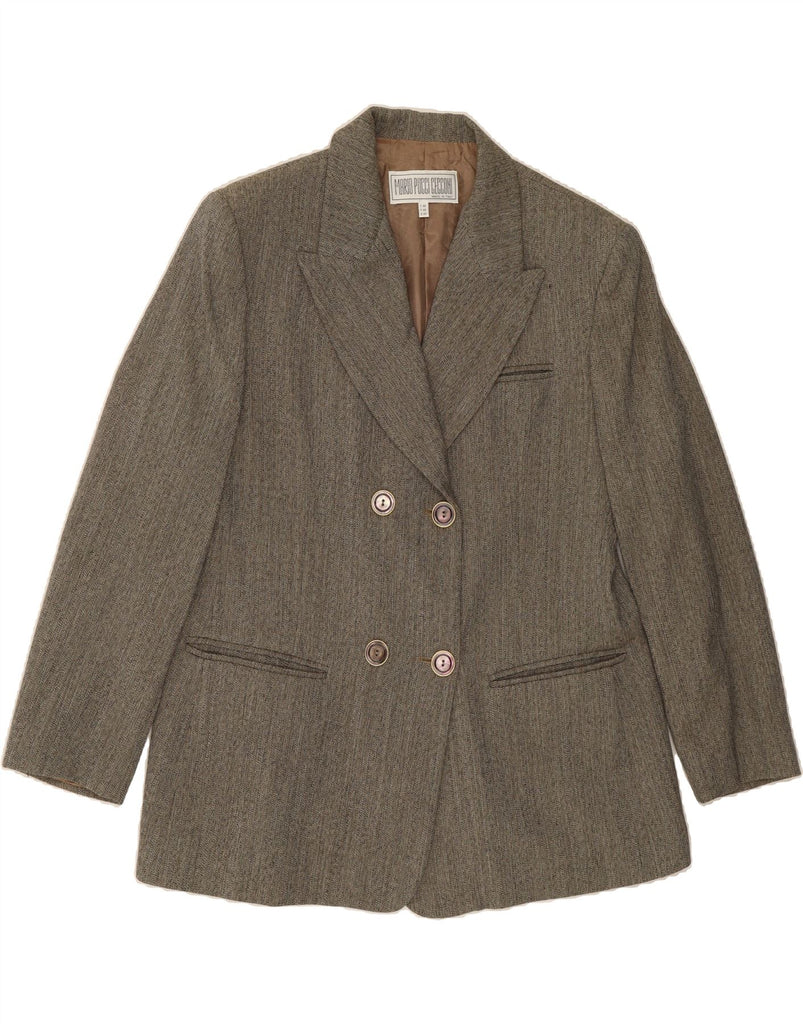 MARIO PUCCI CECCONI Womens Double Breasted Blazer Jacket IT 48 XL Grey Vintage Mario Pucci Cecconi and Second-Hand Mario Pucci Cecconi from Messina Hembry 