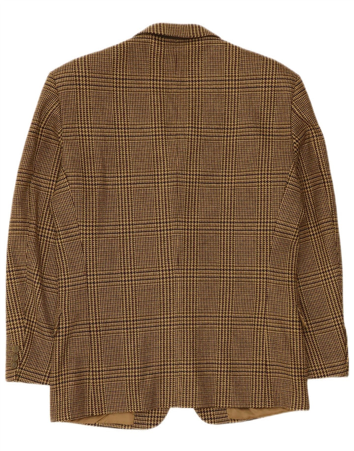 Profilo Mens 2 Button Blazer Jacket IT 48 Medium Brown Houndstooth