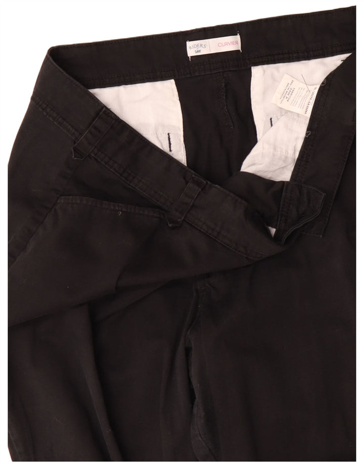 Lee Womens Straight Casual Trousers US 24 4XL W48 L30 Black Cotton