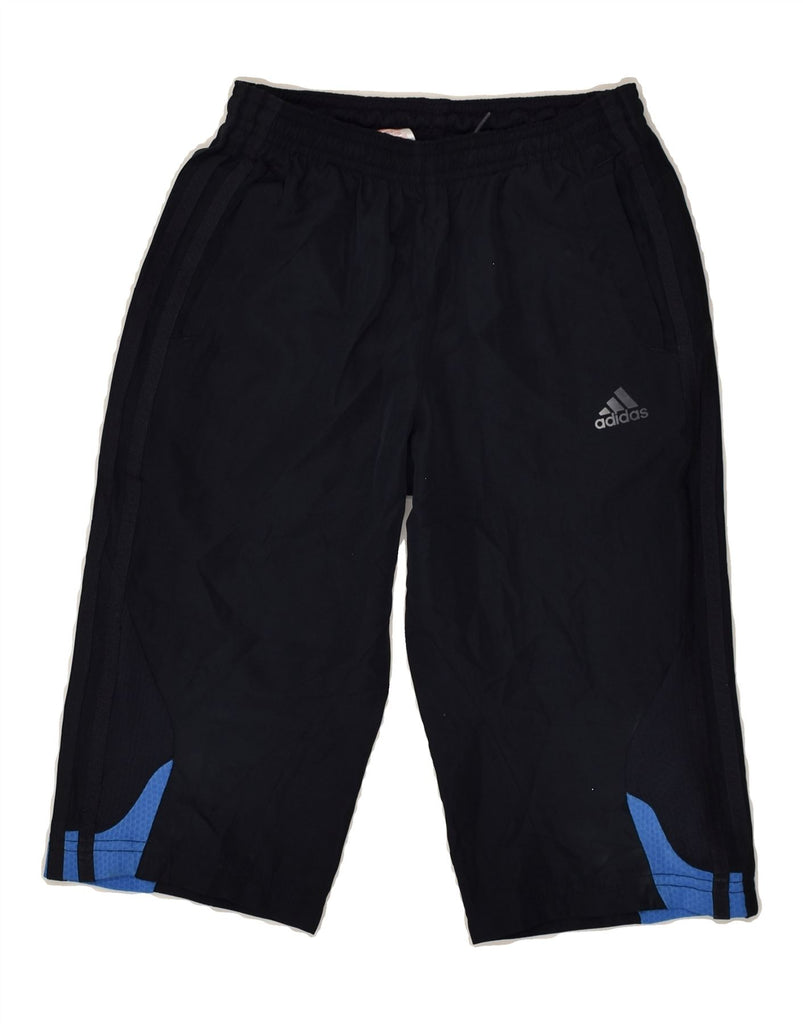 ADIDAS Boys Climacool Bermuda Sport Shorts 7-8 Years Black Polyester | Vintage Adidas | Thrift | Second-Hand Adidas | Used Clothing | Messina Hembry 