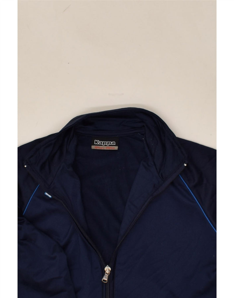 KAPPA Boys Tracksuit Top Jacket 9-10 Years Navy Blue Polyester | Vintage Kappa | Thrift | Second-Hand Kappa | Used Clothing | Messina Hembry 