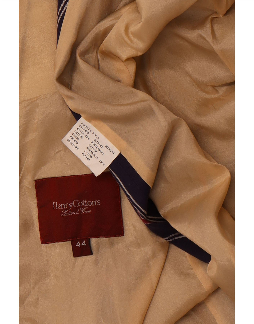 Henry Cottons Mens Blazer Jacket IT 44 XS Navy Blue Striped Cotton