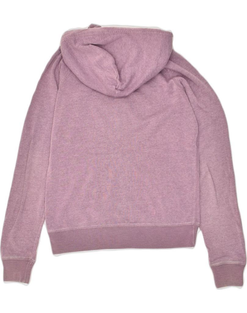 JACK WILLS Womens Loose Fit Zip Hoodie Sweater UK 10 Small Purple Cotton | Vintage Jack Wills | Thrift | Second-Hand Jack Wills | Used Clothing | Messina Hembry 