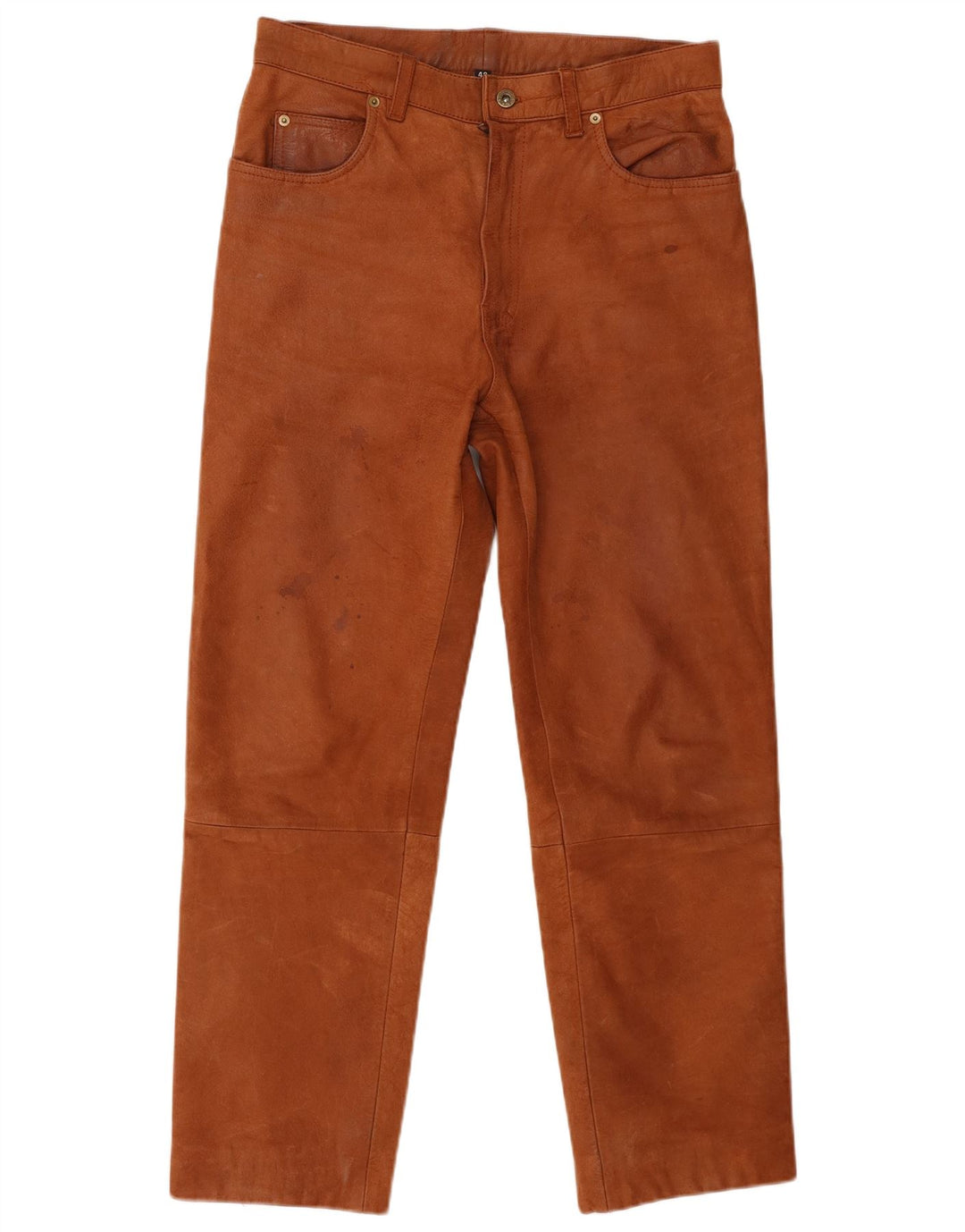 John Devin Classics Mens Straight Suede Trousers IT 48 Medium W32 L28 Brown