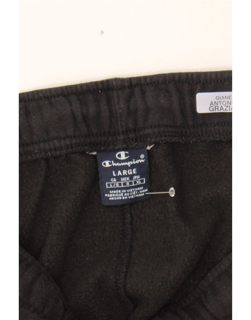 CHAMPION Mens Tracksuit Trousers Large  Black Vintage Champion and Second-Hand Champion from Messina Hembry 