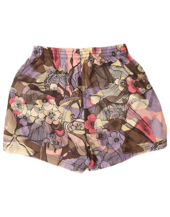 NIKE Womens Sport Shorts UK 4 XS Multicoloured Floral Polyester